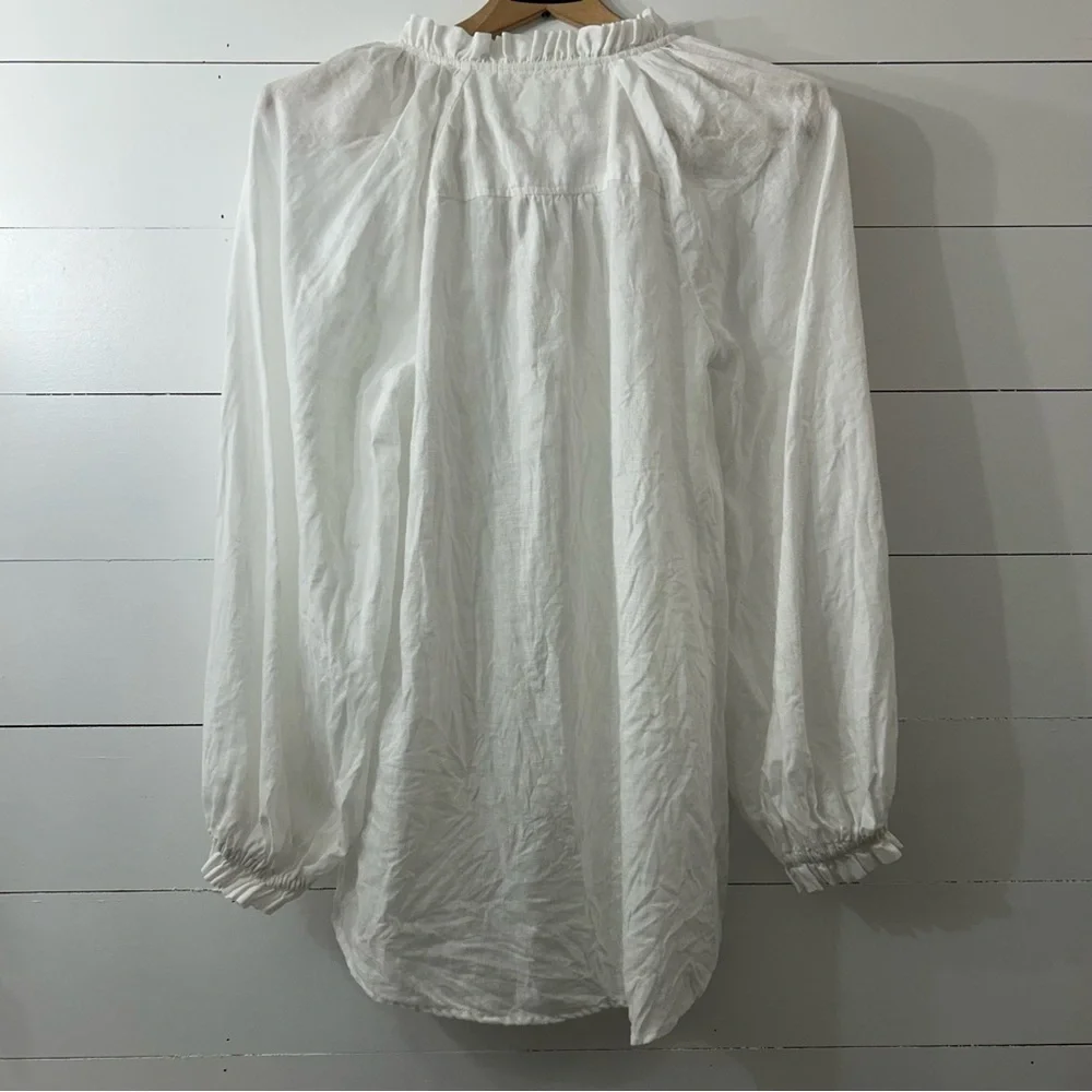 Anthropologie The Audie Linen Puff-Sleeve Blouse - Picture 11 of 16